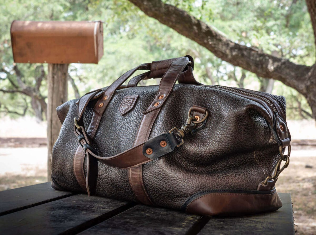 Theodore Leather Weekender Duffle Bag watch band - Strapped For Time