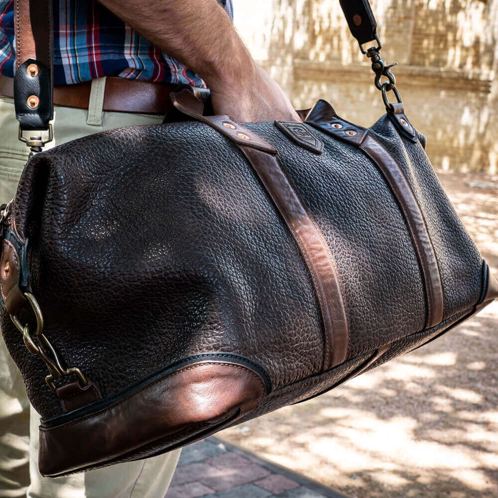 Theodore Leather Weekender Duffle Bag watch band - Strapped For Time