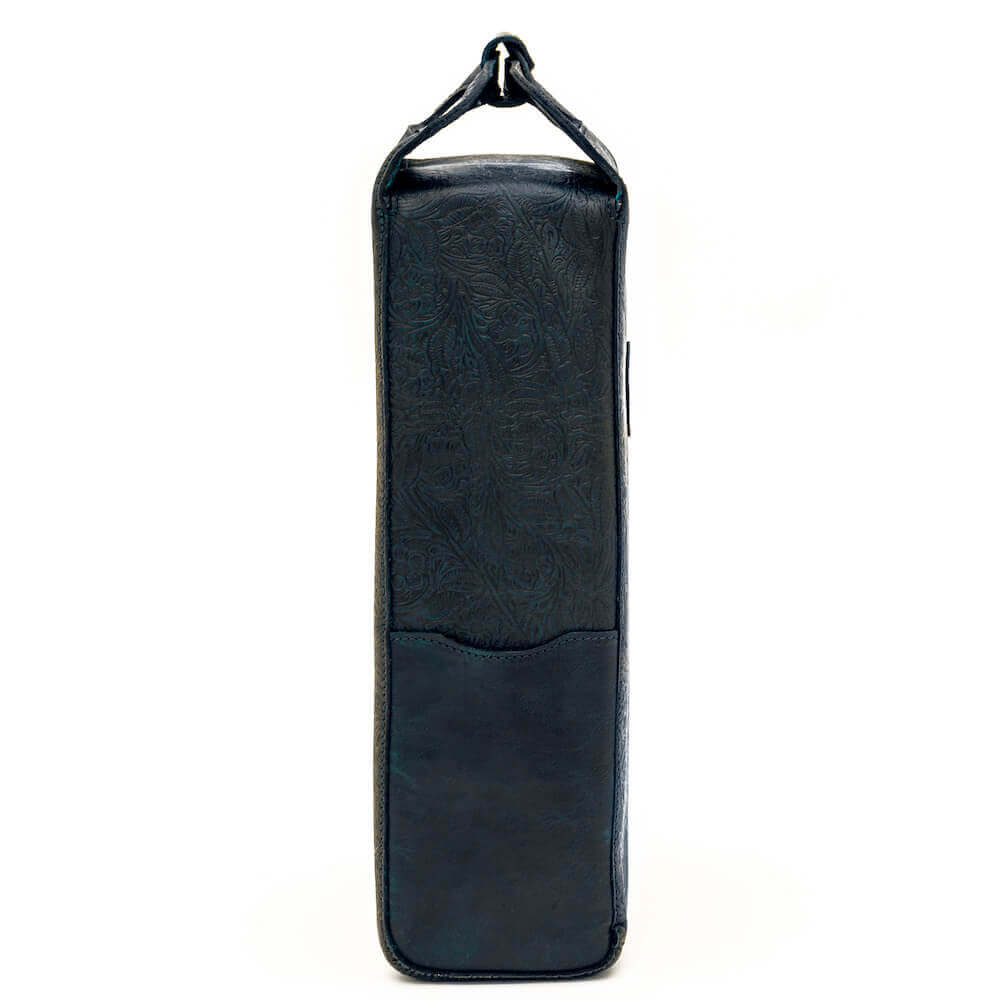 Tooled Leather Two Bottle Wine Carrier watch band - Strapped For Time