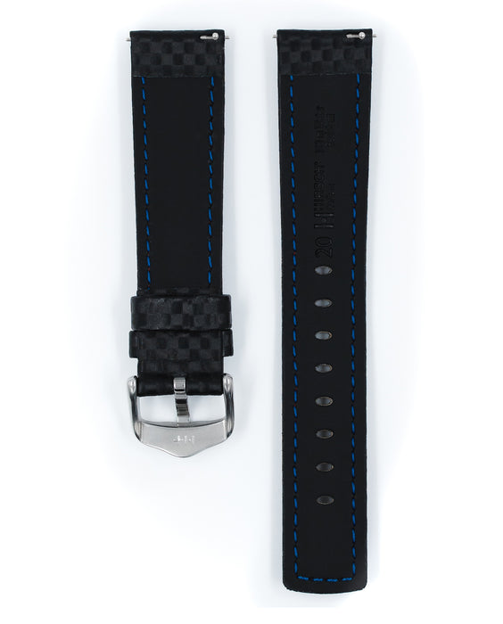 Hirsch Carbon Watch Band | Black-Red
