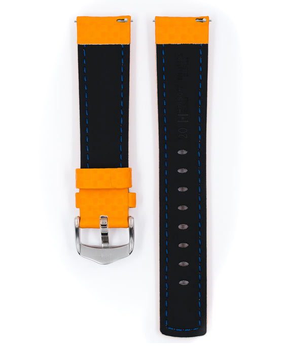 Hirsch Carbon Watch Band Orange