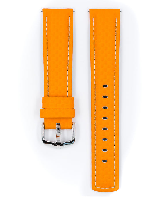 Hirsch Carbon Watch Band | Orange
