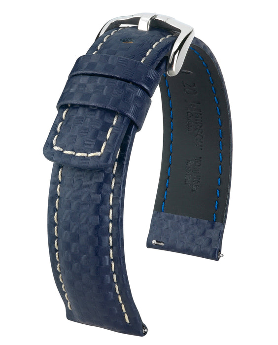 Hirsch Carbon Watch Band | Blue