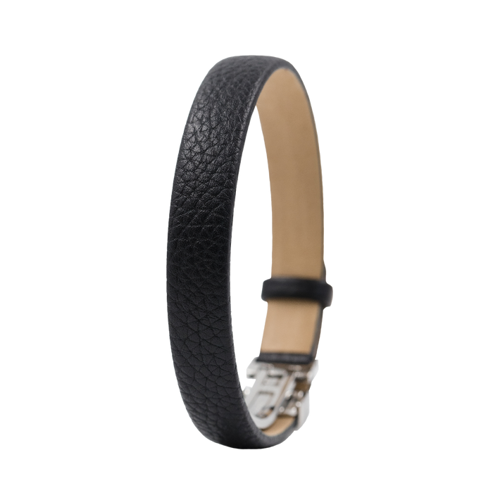 SETH Leather Clasp Bracelet | White