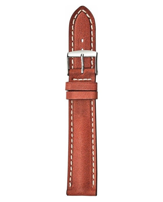 Padded Vintage Leather Watch Band Red