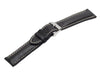 Padded Chrono Leather Watch Band Black watch band - Strapped For Time
