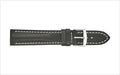 Padded Vintage Leather Watch Band Black watch band - Strapped For Time