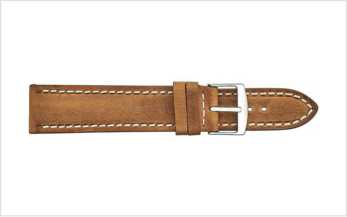 Padded Vintage Leather Watch Band Brown watch band - Strapped For Time