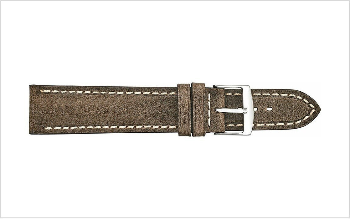 Padded Vintage Leather Watch Band Dark Brown watch band - Strapped For Time